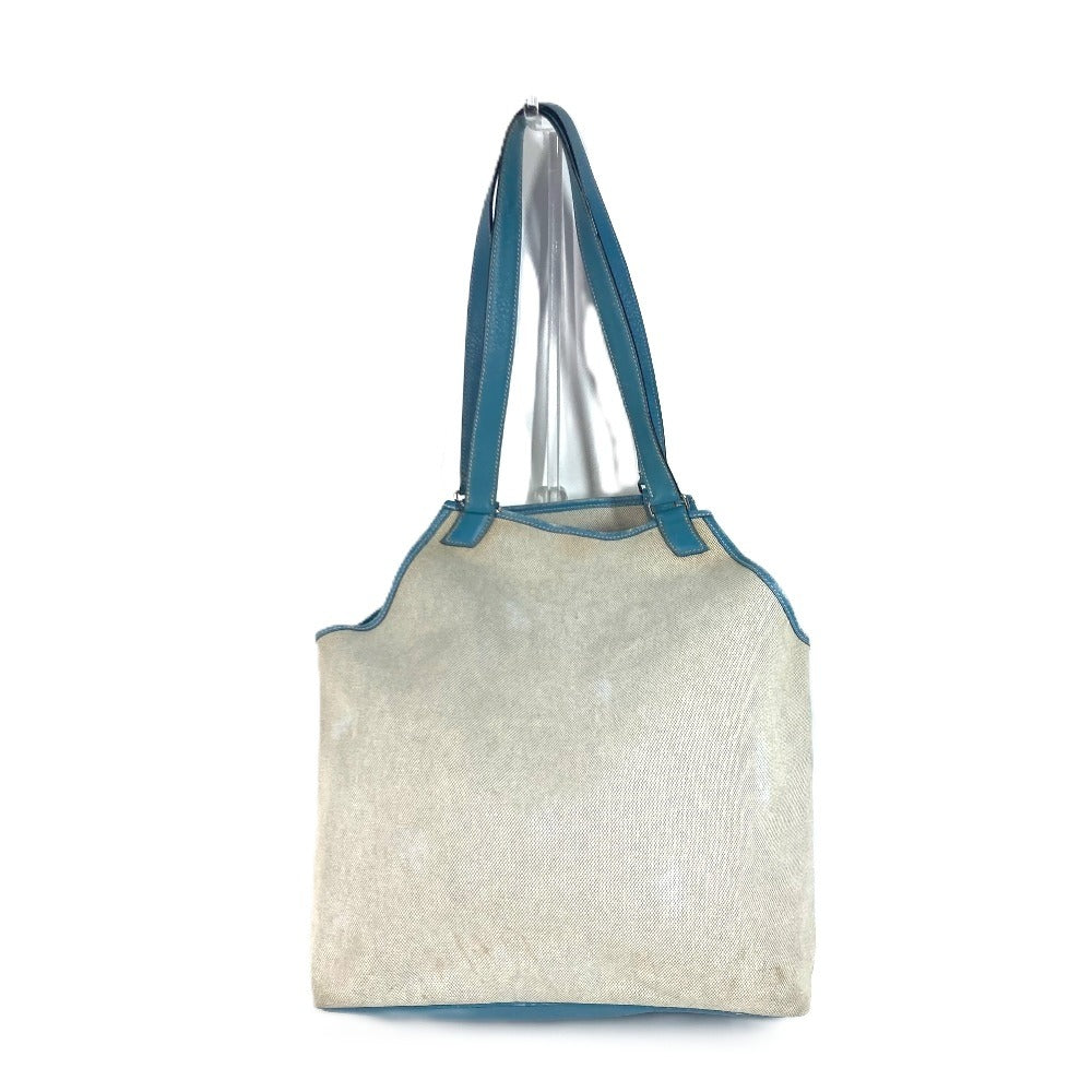 HERMES 肩掛け トートバッグ カバン ジャルディニエPM 縦型 ショルダーバッグ レザー/キャンバス ユニセックス ブルー - brandshop-reference