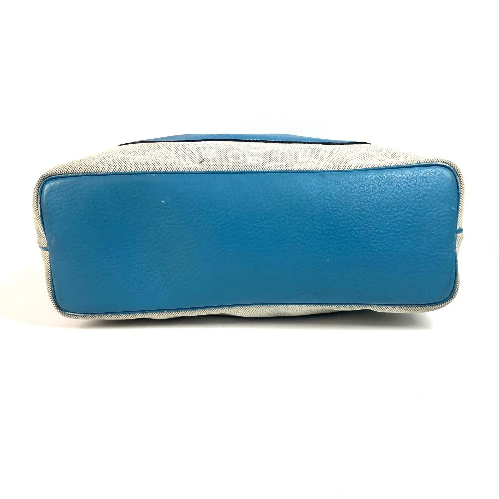 HERMES 肩掛け トートバッグ カバン ジャルディニエPM 縦型 ショルダーバッグ レザー/キャンバス ユニセックス ブルー - brandshop-reference