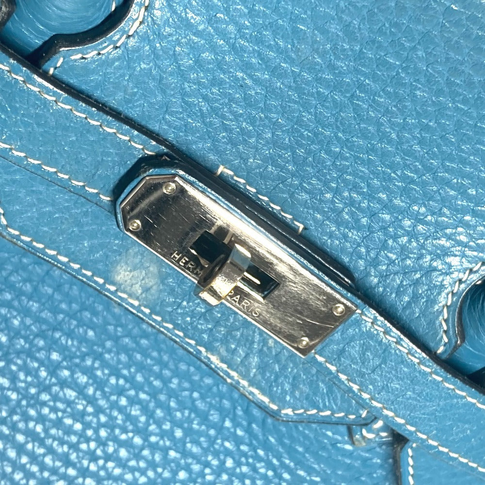 HERMES Birkin35 Birkin 35 Bag Tote Bag Hand Bag Taurillon Clemence Blue gene blue/SilverHardware Used