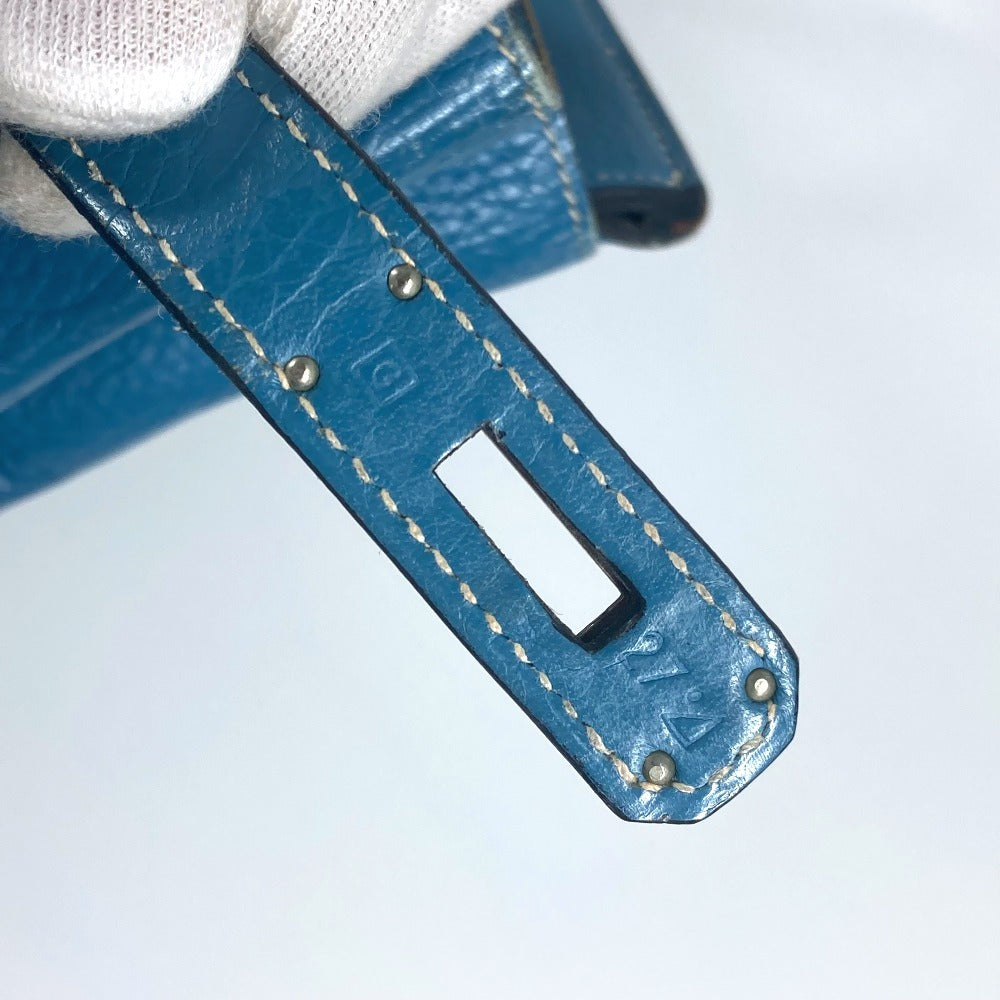HERMES Birkin35 Birkin 35 Bag Tote Bag Hand Bag Taurillon Clemence Blue gene blue/SilverHardware Used