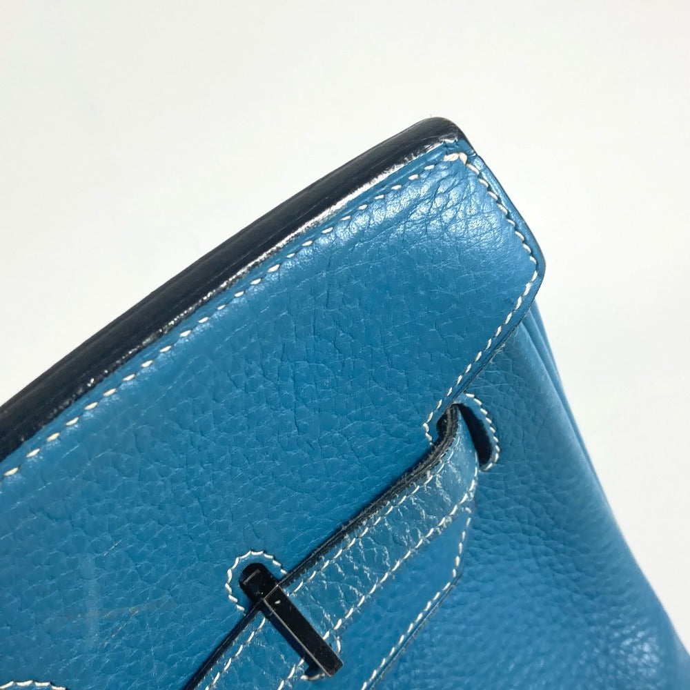 HERMES Birkin35 Birkin 35 Bag Tote Bag Hand Bag Taurillon Clemence Blue gene blue/SilverHardware Used