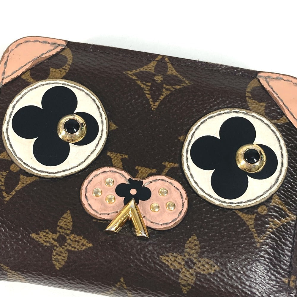 LOUIS VUITTON M62310 モノグラム ジッピーコインパース ドッグ 犬 小銭入れ 財布 ラウンドファスナー コインケース モノグラムキャンバス レディース ローズバレリーヌ ブラウン