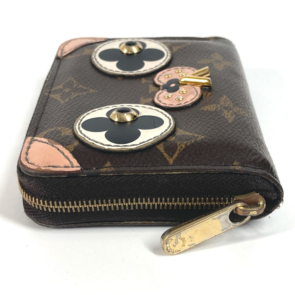 LOUIS VUITTON M62310 モノグラム ジッピーコインパース ドッグ 犬 小銭入れ 財布 ラウンドファスナー コインケース モノグラムキャンバス レディース ローズバレリーヌ ブラウン