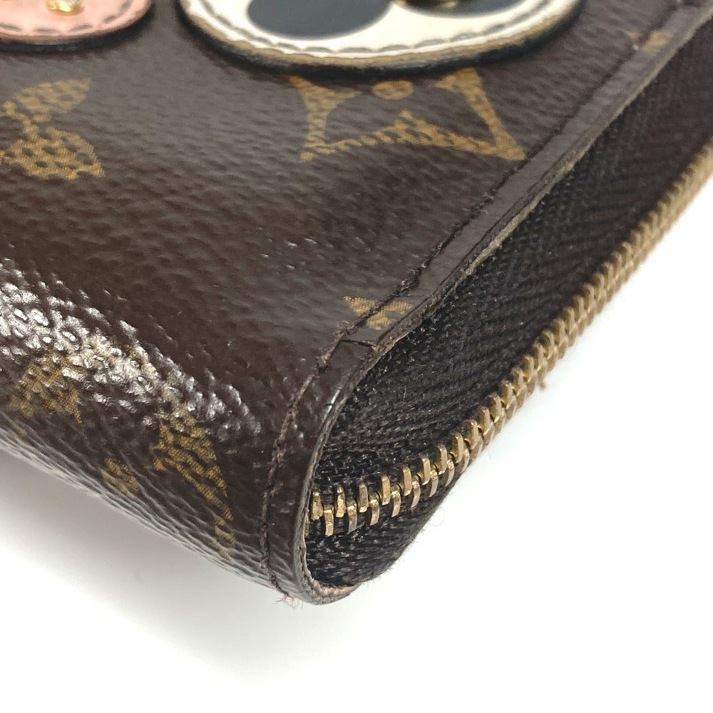 LOUIS VUITTON M62310 モノグラム ジッピーコインパース ドッグ 犬 小銭入れ 財布 ラウンドファスナー コインケース モノグラムキャンバス レディース ローズバレリーヌ ブラウン
