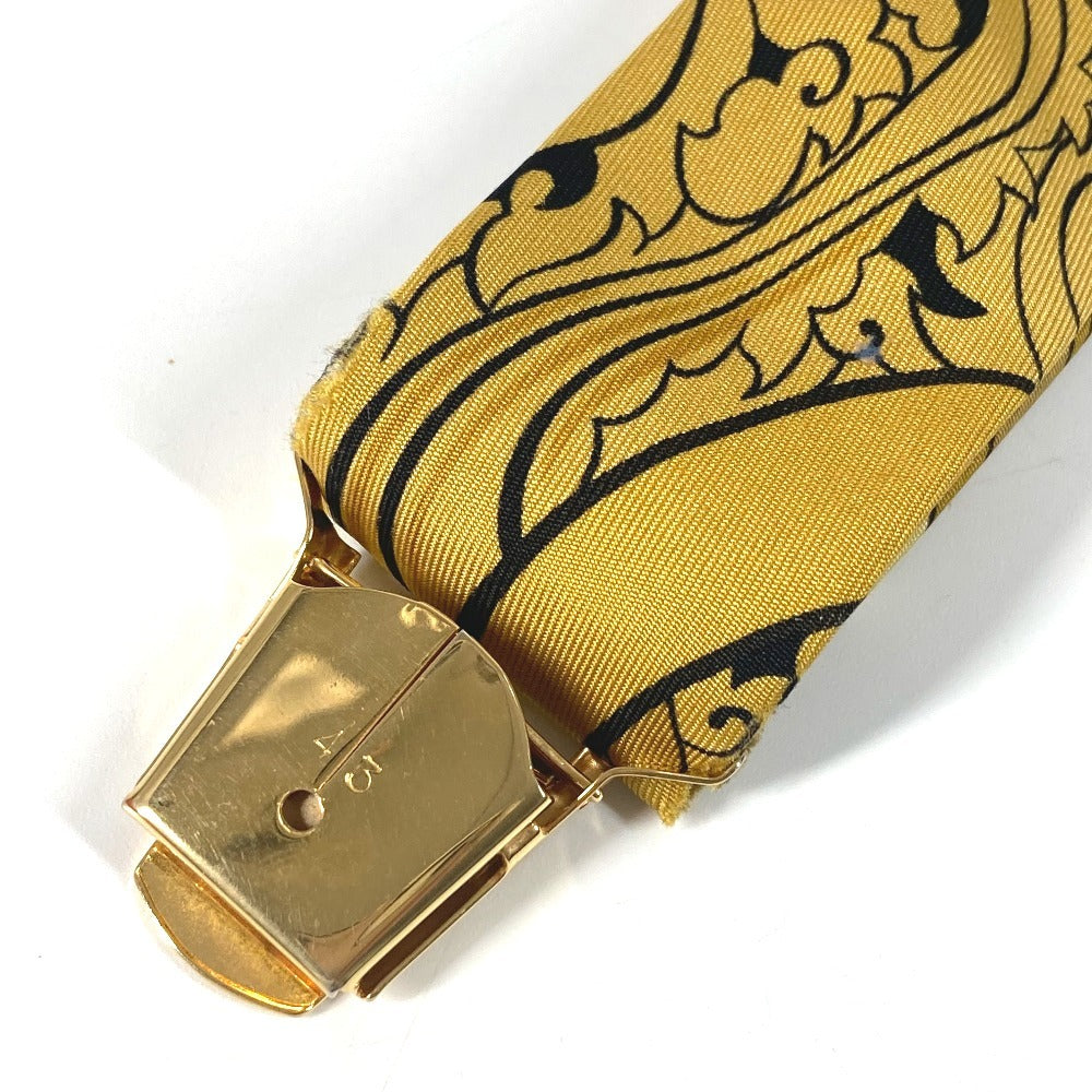 HERMES 올오버 패턴 액세서리 멜빵 실크 남여 공용 옐로우