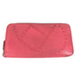 HERMES 펀칭 로고 Evelyn Azap 롱 장 지갑 라운드 지퍼 장 지갑 Chevre Ladies Pink