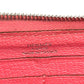 HERMES 펀칭 로고 Evelyn Azap 롱 장 지갑 라운드 지퍼 장 지갑 Chevre Ladies Pink