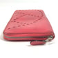 HERMES 펀칭 로고 Evelyn Azap 롱 장 지갑 라운드 지퍼 장 지갑 Chevre Ladies Pink