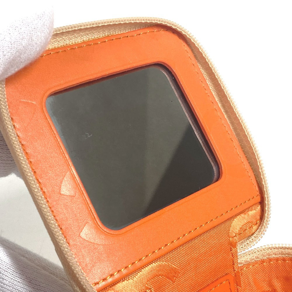 CHANEL カンボンライン CC ココマーク スクエア コインケース 小銭入れ ポーチ レザー レディース ベージュ