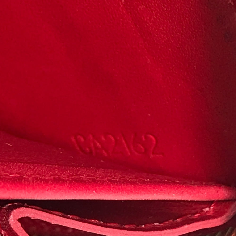 루이비통 M91572 베르니 도트 인피니티 지피 지갑 야요이 쿠사마 콜라보레이션 쿠사마 마요이 장지갑 페이턴트 가죽 여성용 레드