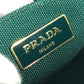 PRADA Kanapa Logo Striped Bag Tote Bag Handbag Canvas Women's Green