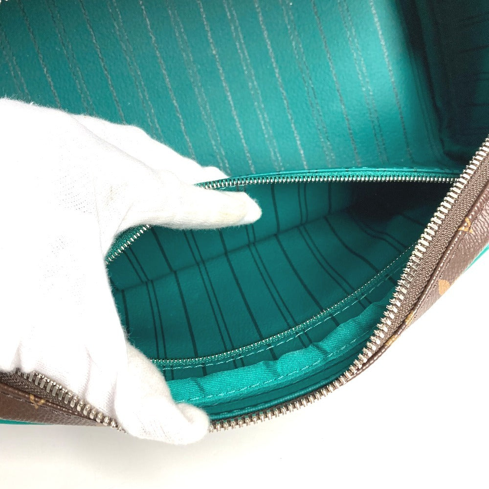 Louis Vuitton M12639 Monogram Dop Kit Dop Kit Bag Clutch Bag Pouch Beg Kedua Monogram Macassar Canvas Unisex Borneo Hijau Hijau