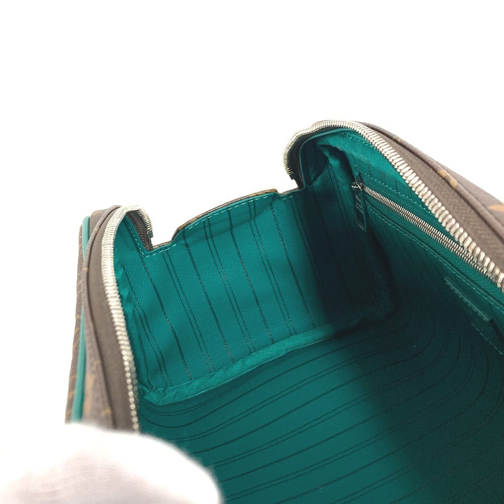 Louis Vuitton M12639 Monogram Dop Kit Dop Kit Bag Clutch Bag Pouch Beg Kedua Monogram Macassar Canvas Unisex Borneo Hijau Hijau