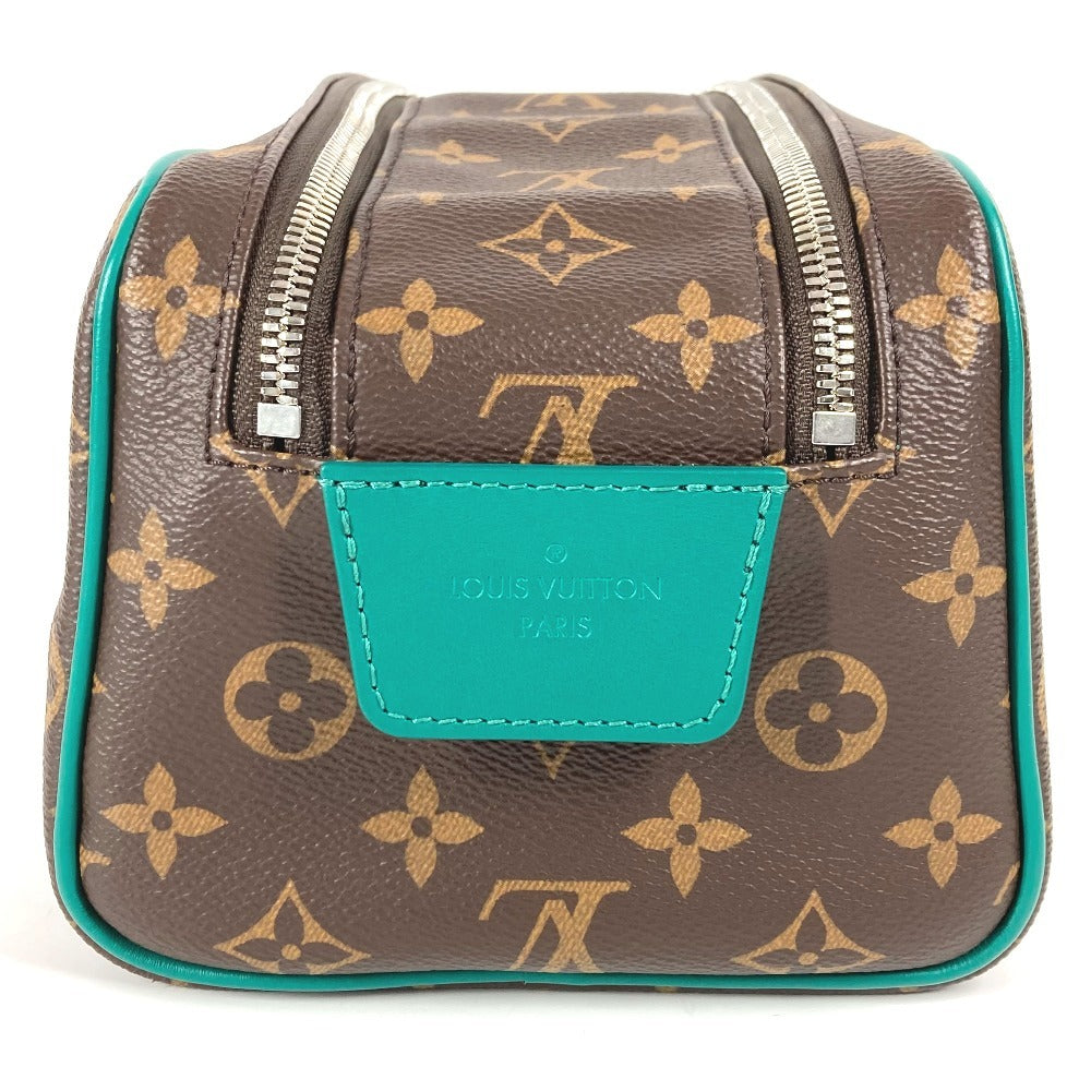 Louis Vuitton M12639 Monogram Dop Kit Dop Kit Bag Clutch Bag Pouch Beg Kedua Monogram Macassar Canvas Unisex Borneo Hijau Hijau