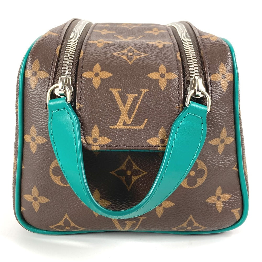 Louis Vuitton M12639 Monogram Dop Kit Dop Kit Bag Clutch Bag Pouch Beg Kedua Monogram Macassar Canvas Unisex Borneo Hijau Hijau
