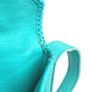 Hermes Tassel Fringe Sack Pom Pom Bag Crossbody Pochette Beg Beg Leather Ladies Turquoise Blue