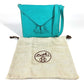 Hermes Tassel Fringe Sack Pom Pom Bag Crossbody Pochette Beg Beg Leather Ladies Turquoise Blue
