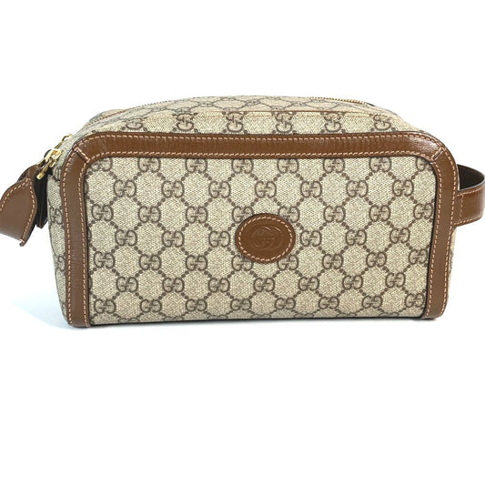 GUCCI 730116 GG Supreme Interlocking G Bag Clutch Bag Pouch Second Bag GG Supreme Canvas Unisex Beige