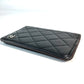 CHANEL CC Logo Coco Mark Matelasse Quilted Cover Case Stationery Passport Case Leather Unisex Black