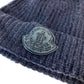 MONCLER Rhinestone Logo Beanie Hat Knit Cap Knit Cap Wool Unisex Black