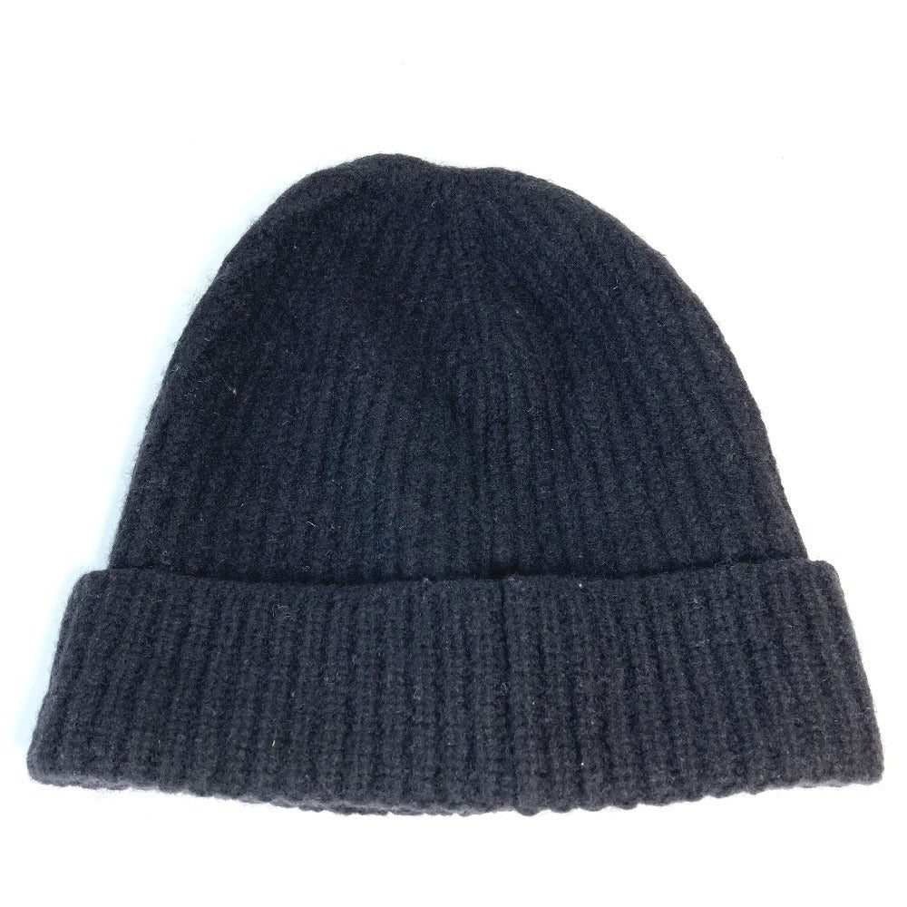 MONCLER Rhinestone Logo Beanie Hat Knit Cap Knit Cap Wool Unisex Black