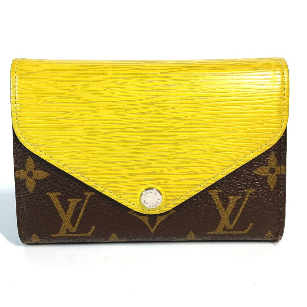 LOUIS VUITTON M40627 Monogram Portefeuille Marie Lou Compact Wallet Wallet Trifold Wallet Monogram Canvas Unisex Yellow