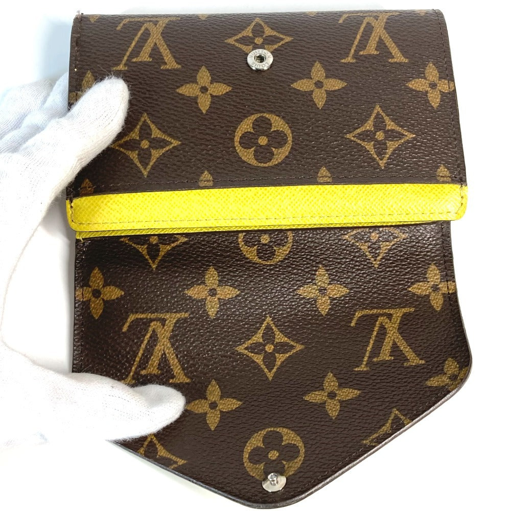 LOUIS VUITTON M40627 Monogram Portefeuille Marie Lou Compact Wallet Wallet Trifold Wallet Monogram Canvas Unisex Yellow