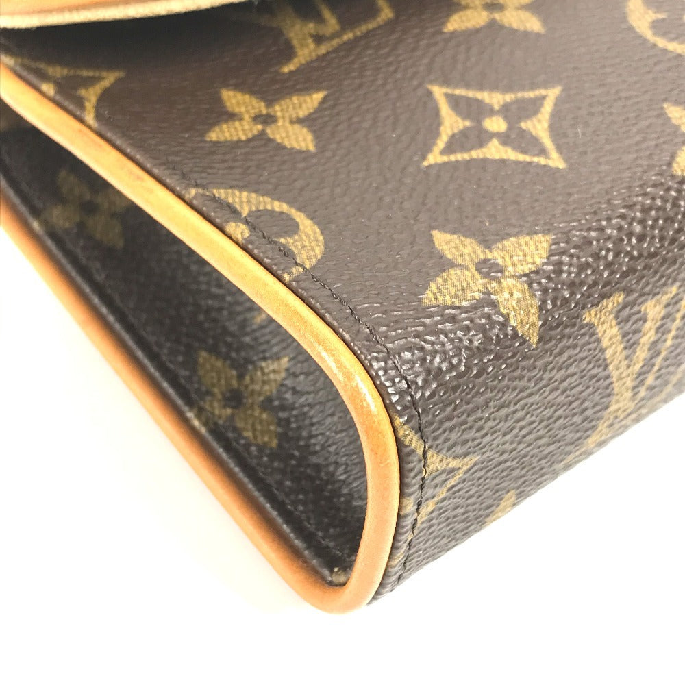 Louis Vuitton M51855 Monogram Pochette Florentine Bag Belt Bag Body Bag Pauch Pouch Monogram Canvas Wanita Coklat