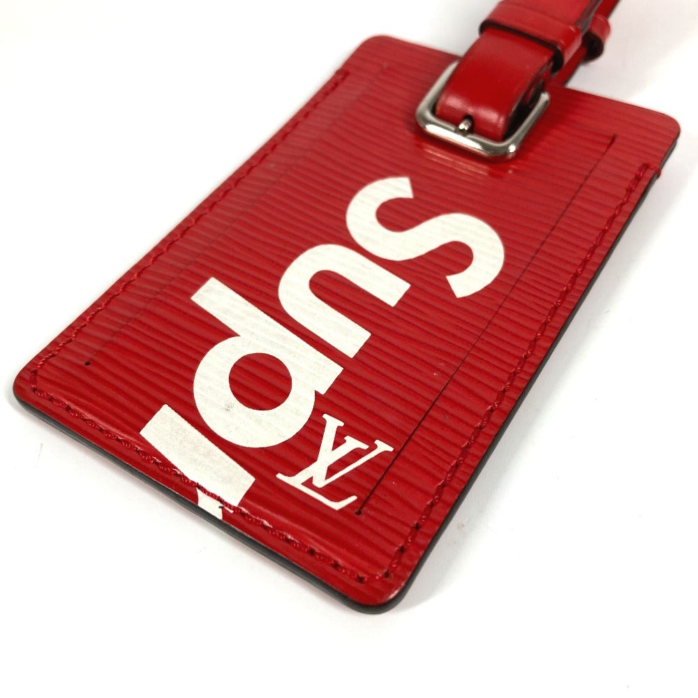 LOUIS VUITTON M67726 Epi Supreme Collaboration Charm Bag Charm Keychain Name Tag Epi Leather Unisex Red