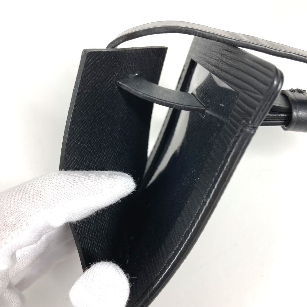 LOUIS VUITTON M67726 Epi Supreme Collaboration Charm Bag Charm Keychain Name Tag Epi Leather Unisex Noir Black