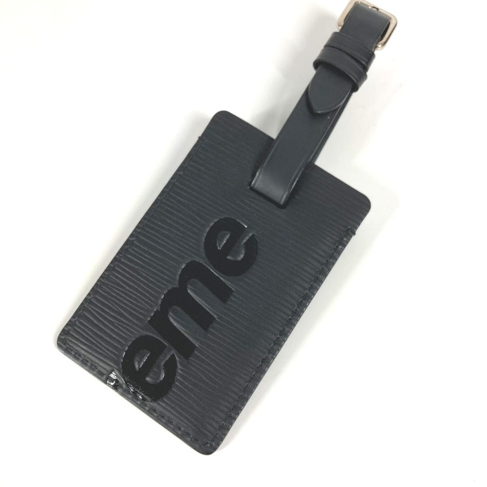 LOUIS VUITTON M67726 Epi Supreme Collaboration Charm Bag Charm Keychain Name Tag Epi Leather Unisex Noir Black