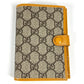 GUCCI 724562 GG Supreme RETRO Logo Passport Cover Bi-Fold Stationery Passport Case GG Supreme Canvas Unisex Yellow