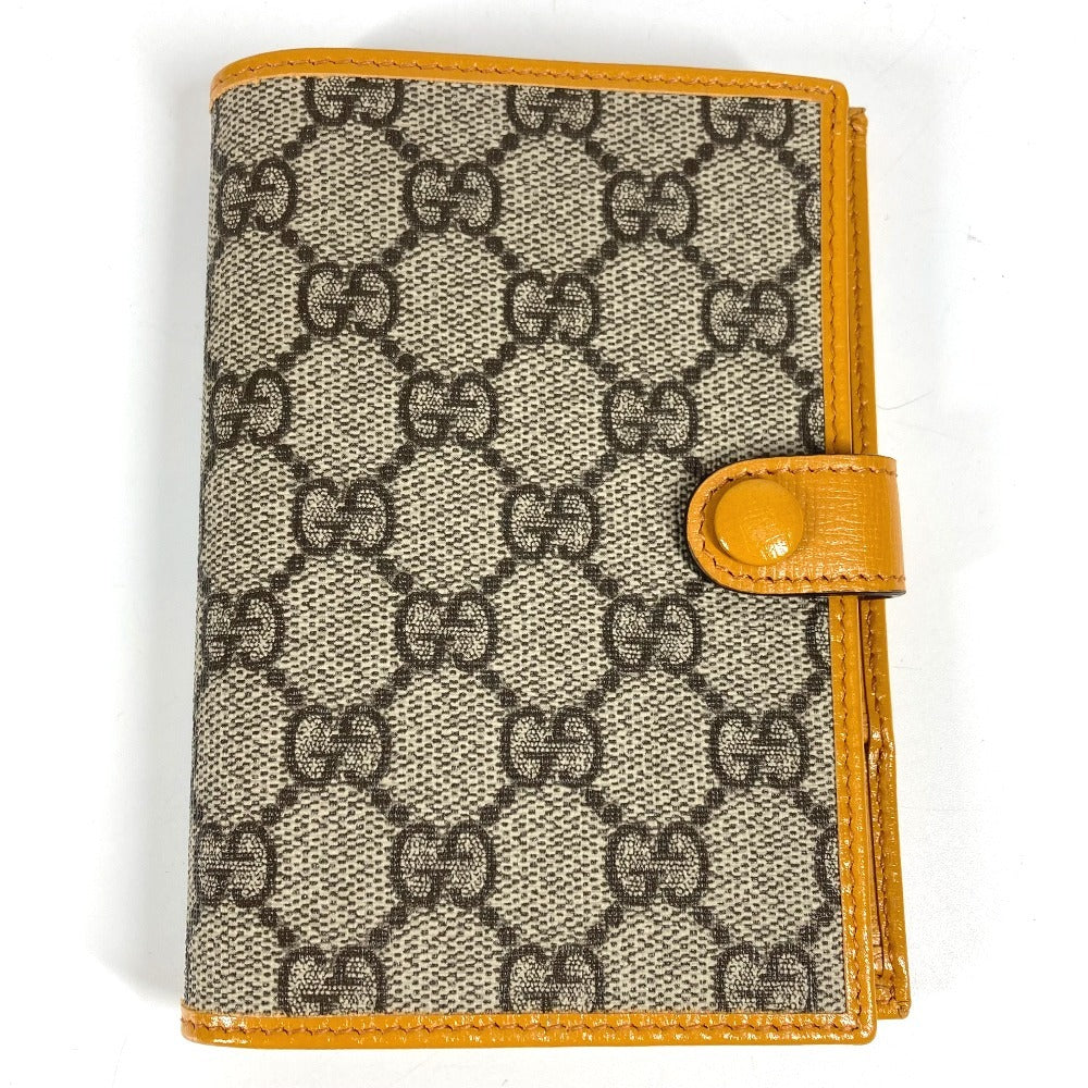 GUCCI 724562 GG Supreme RETRO Logo Passport Cover Bi-Fold Stationery Passport Case GG Supreme Canvas Unisex Yellow