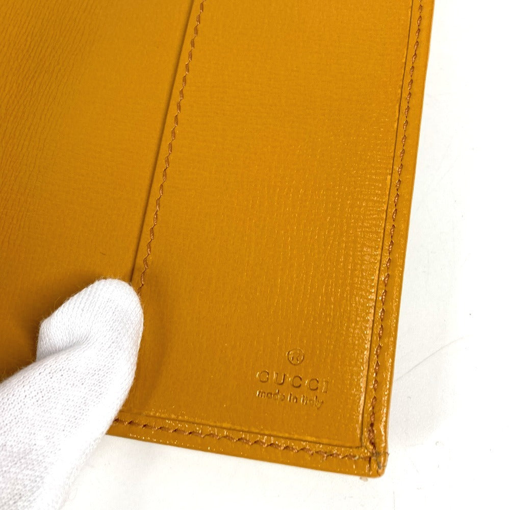 GUCCI 724562 GG Supreme RETRO Logo Passport Cover Bi-Fold Stationery Passport Case GG Supreme Canvas Unisex Yellow