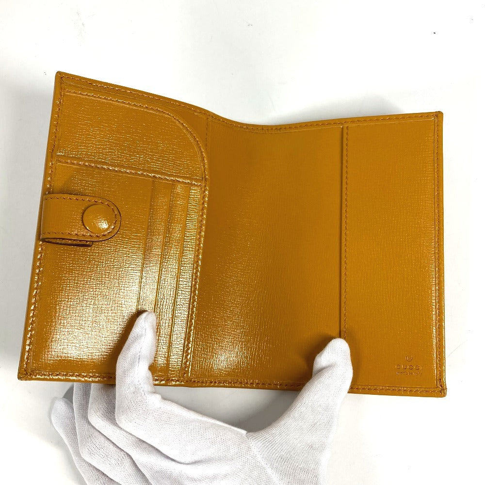 GUCCI 724562 GG Supreme RETRO Logo Passport Cover Bi-Fold Stationery Passport Case GG Supreme Canvas Unisex Yellow