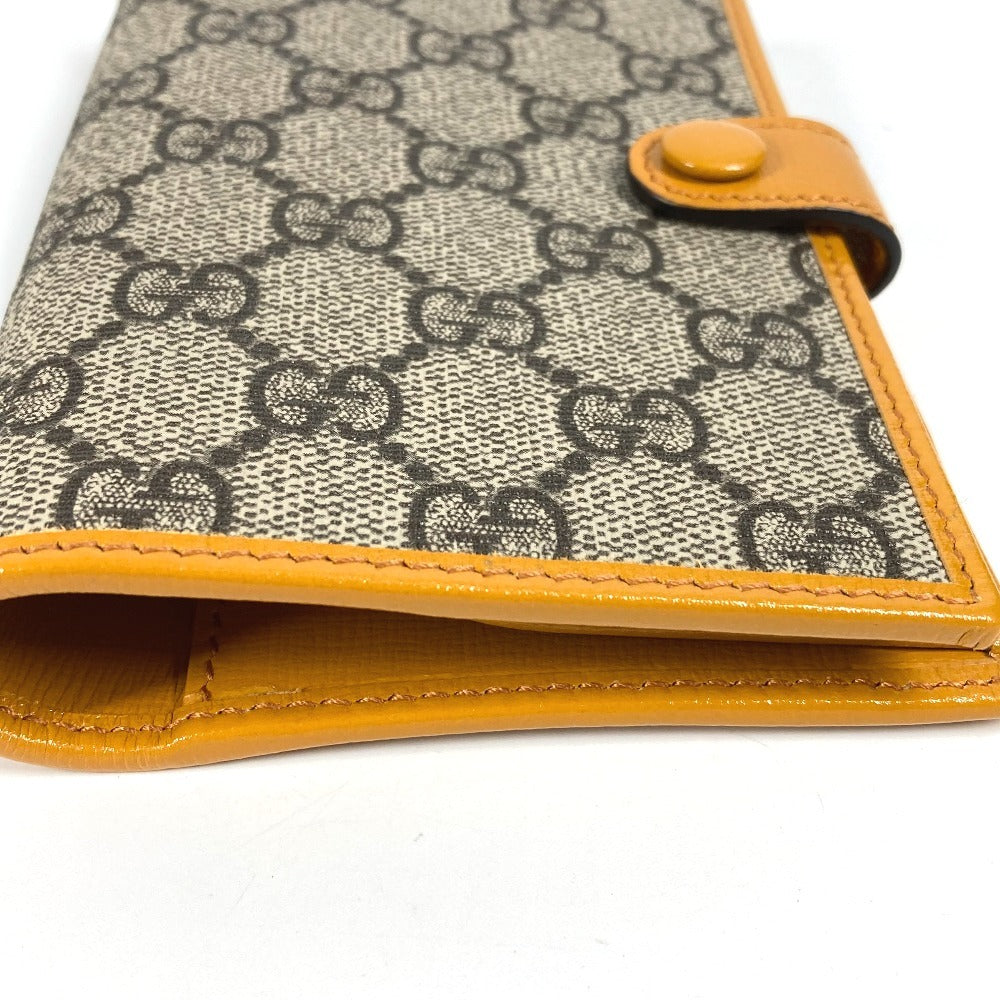 GUCCI 724562 GG Supreme RETRO Logo Passport Cover Bi-Fold Stationery Passport Case GG Supreme Canvas Unisex Yellow