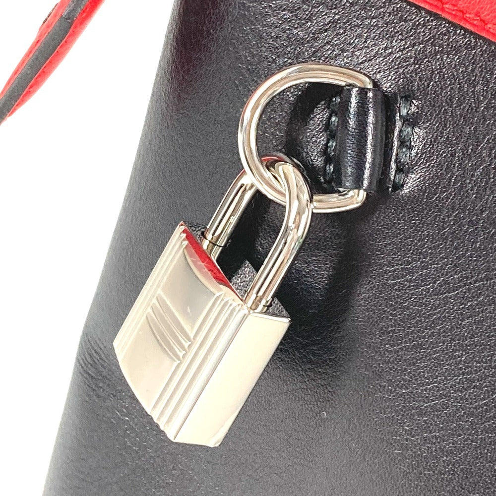 HERMES トランザット セーラー ハンドバッグ カバン トートバッグ ハンドバッグ エバーカラー ユニセックス ブラック