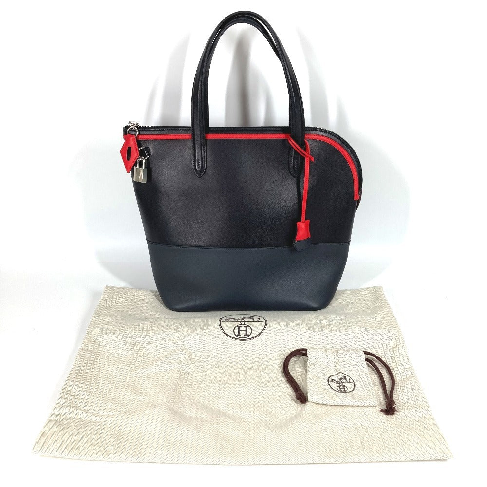 HERMES トランザット セーラー ハンドバッグ カバン トートバッグ ハンドバッグ エバーカラー ユニセックス ブラック
