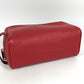 FENDI 7AS378 Logo clutch bag second bag leather unisex red with handle