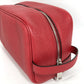 FENDI 7AS378 Logo clutch bag second bag leather unisex red with handle