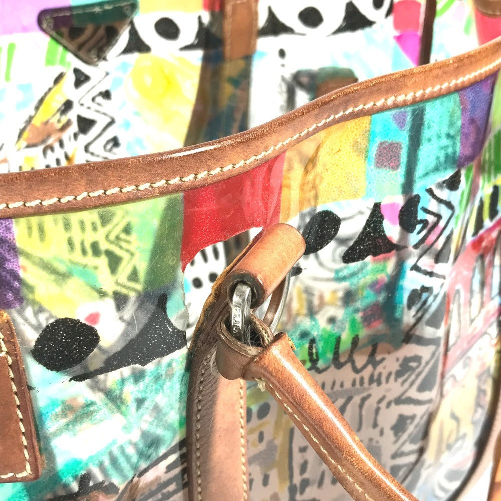 PRADA BR2515 Venetian print all over pattern triangle logo triangle logo plate bag shoulder bag shoulder tote bag vinyl/leather ladies multicolor