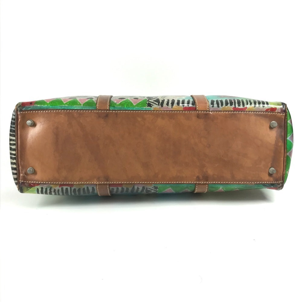 PRADA BR2515 Venetian print all over pattern triangle logo triangle logo plate bag shoulder bag shoulder tote bag vinyl/leather ladies multicolor