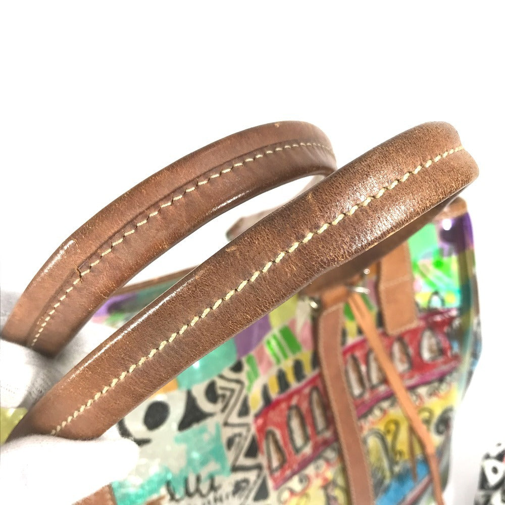 PRADA BR2515 Venetian print all over pattern triangle logo triangle logo plate bag shoulder bag shoulder tote bag vinyl/leather ladies multicolor