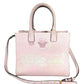 Versace Medusa Logo La Medusa Bag Bag 2Way Bag Toile Tote Bag Crossbody Bahu Kulit/Kanvas Wanita Pink