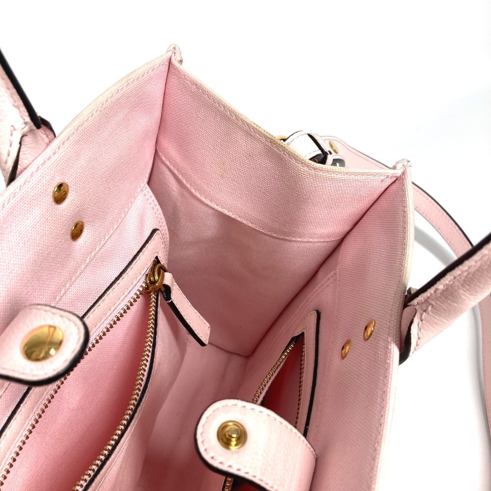 Versace Medusa Logo La Medusa Bag Bag 2Way Bag Toile Tote Bag Crossbody Bahu Kulit/Kanvas Wanita Pink