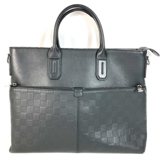 LOUIS VUITTON N41565 ダミエアンフィニ 7DW ブリーフケース カバン トートバッグ ビジネスバッグ ダミエアンフィニレザー ユニセックス オニキス ブラック