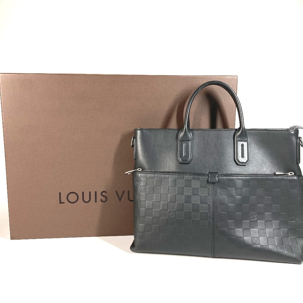 LOUIS VUITTON N41565 ダミエアンフィニ 7DW ブリーフケース カバン トートバッグ ビジネスバッグ ダミエアンフィニレザー ユニセックス オニキス ブラック