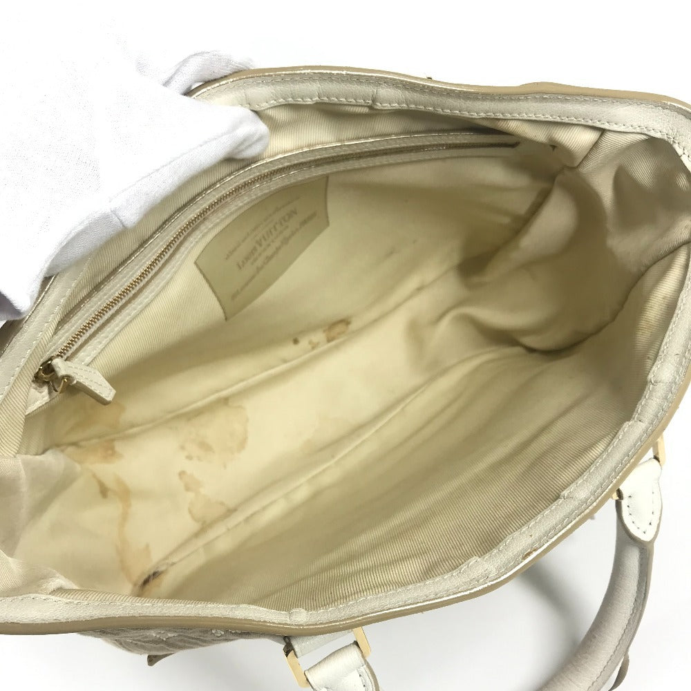 LOUIS VUITTON M93495 モノグラムサビア カバMM カバ MM カバン トートバッグ 肩掛け ハンドバッグ レザー/キャンバス ユニセックス ホワイト