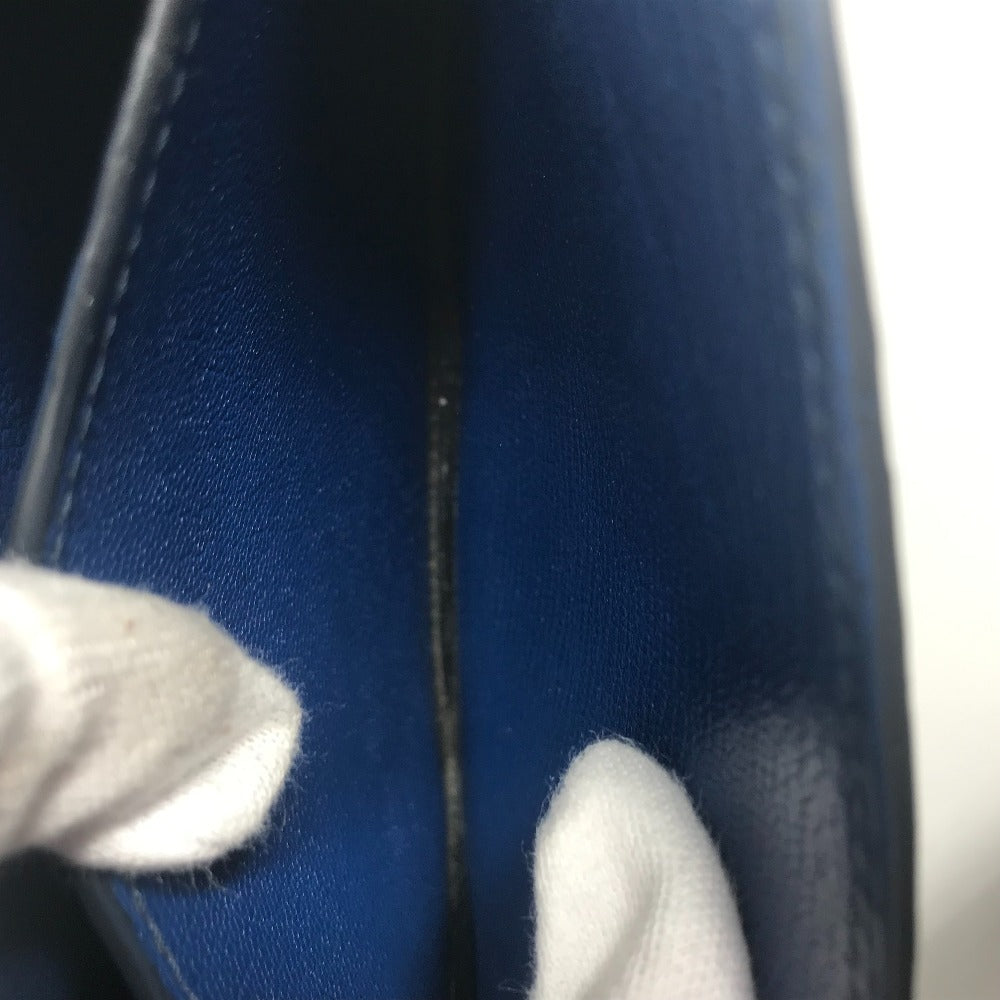 HERMES Hロゴ オクタゴン フラップ カバン 斜め掛け ポシェット ショルダーバッグ エプソン ユニセックス ブルー