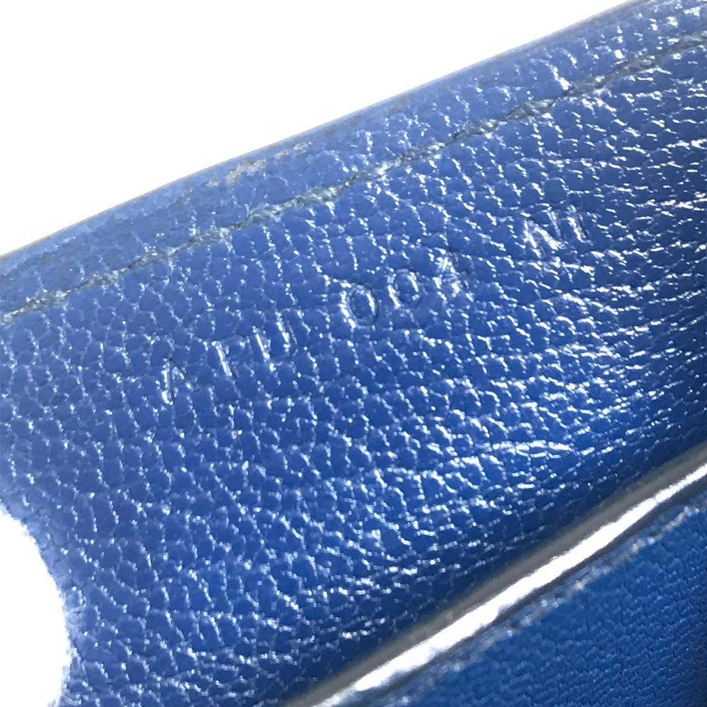 HERMES Hロゴ オクタゴン フラップ カバン 斜め掛け ポシェット ショルダーバッグ エプソン ユニセックス ブルー